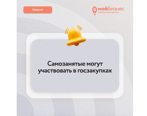 Самозанятые могут участвовать в гос закупках