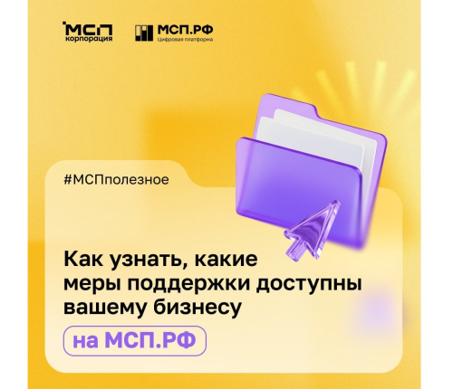 Как узнать, какие меры поддержки доступны вашему бизнесу на МСП.РФ