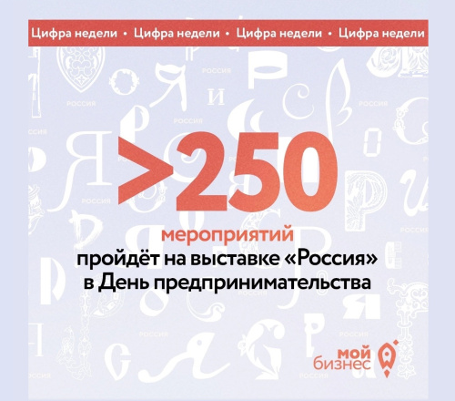 Больше 250 мероприятий пройдёт на выставке «Россия» в День предпринимательства