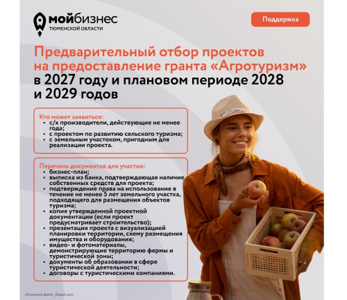 Предварительный отбор проектов на грант "Агротуризм"