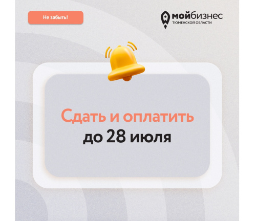 Сдать и оплатить до 28 июля